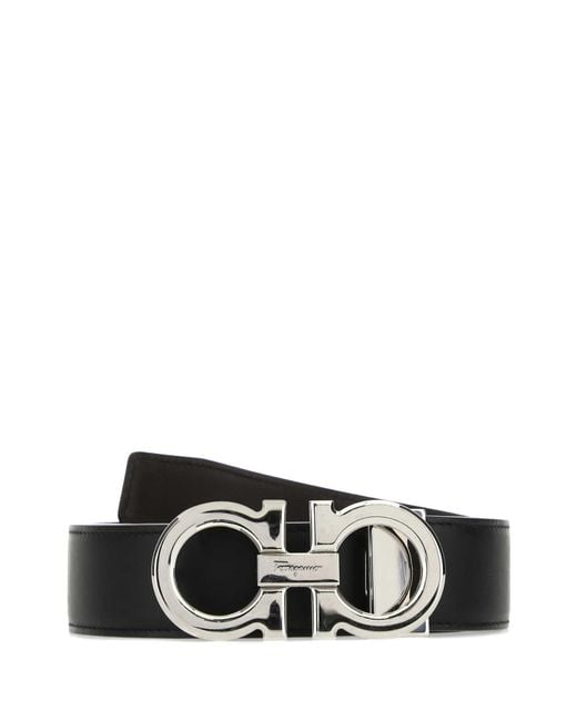 Ferragamo Black Double Adjustable Belt for men