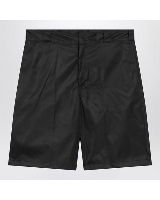 Prada Black Renylon Bermuda Shorts for men