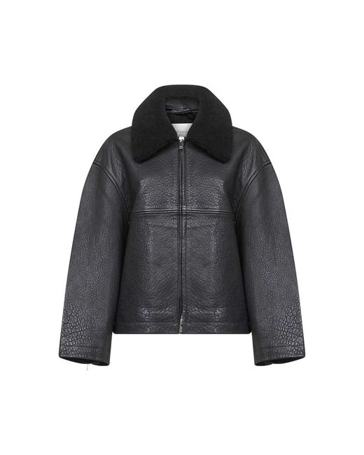 Studio Nicholson Black Leather Jackets