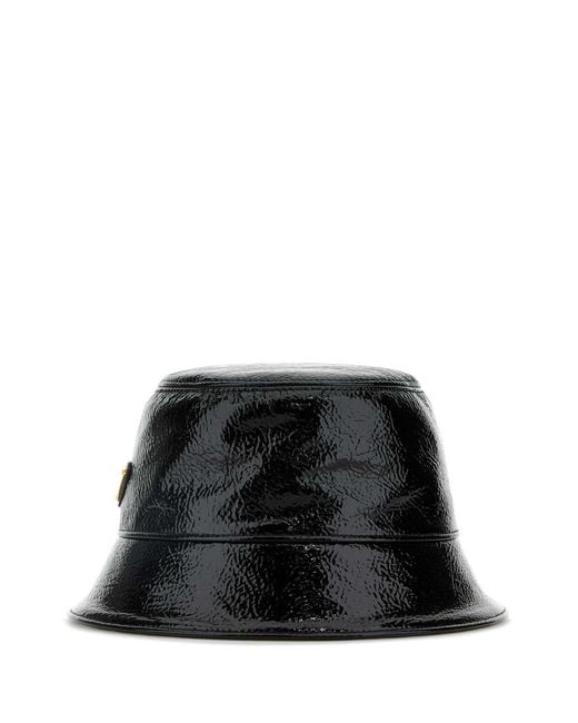Prada Black Naplak Bucket Hat