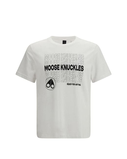 Moose Knuckles White Ready Made Tee for men
