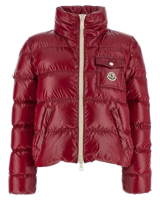 Moncler Red Andro Short Down Jacket