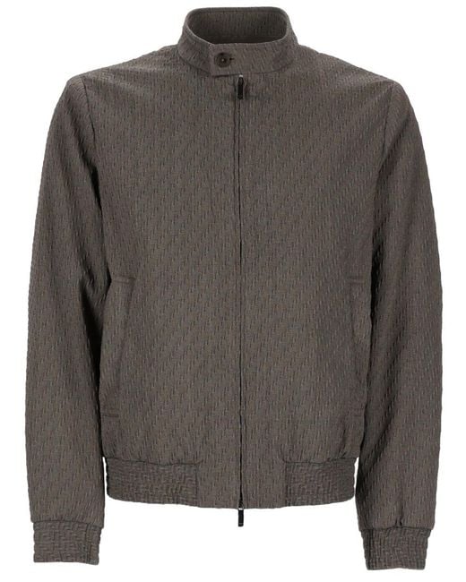 Emporio Armani Gray Blouson Jacket for men
