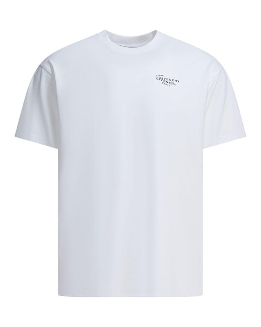Givenchy White Cotton T-Shirt With Logo for men