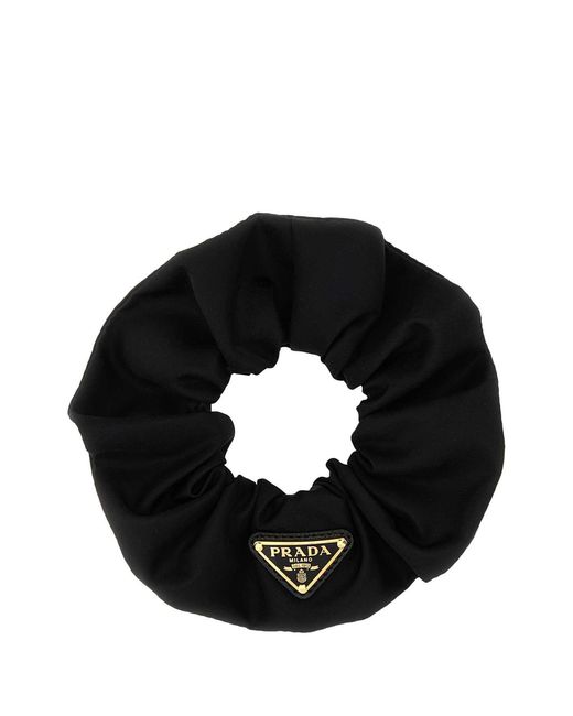 Prada Black Nylon Scrunchie