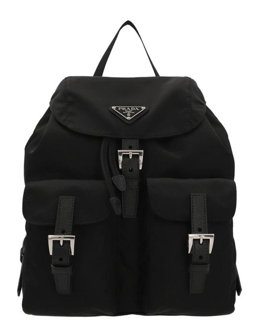 Prada Black Re-Nylon Small Backpack Backpacks