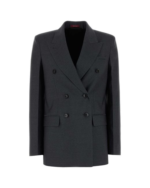 Gucci Black Graphite Wool Blazer