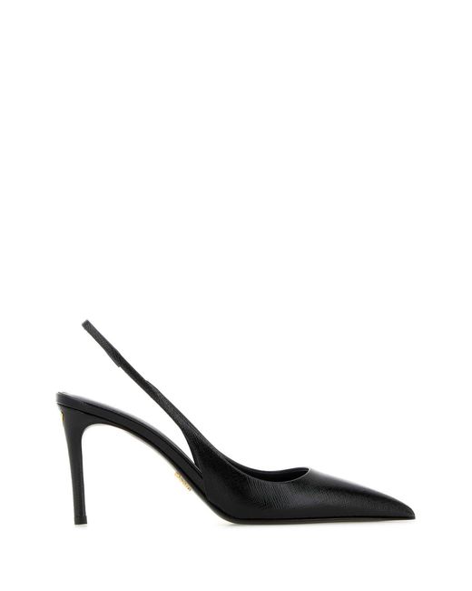 Women's Black Leather Pumps