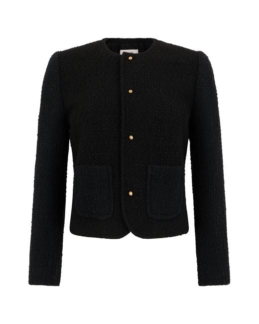 Women's Black Elegant Virgin Wool Jacket