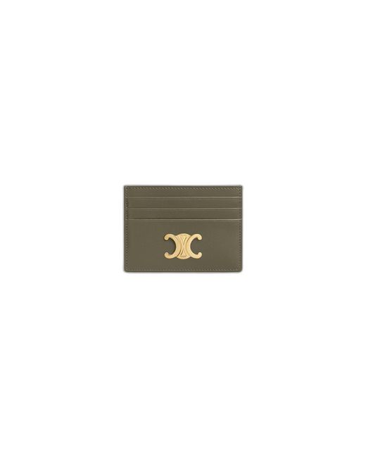 Céline Green Triomphe Card Holder