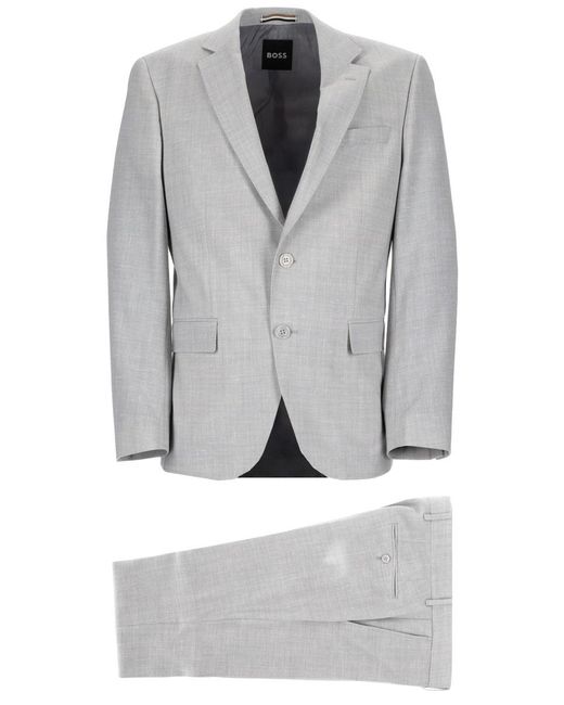 Boss Gray Classic Suit Jacket for men