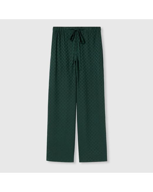 Gucci Green Silk Pants