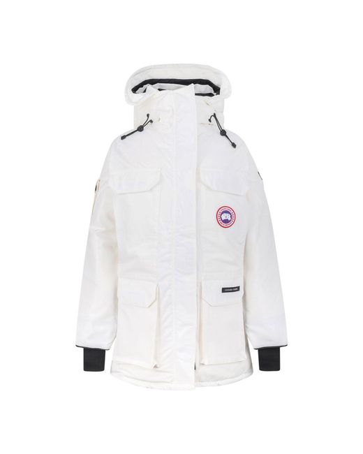 Canada Goose White Polyester Blend Down Jacket