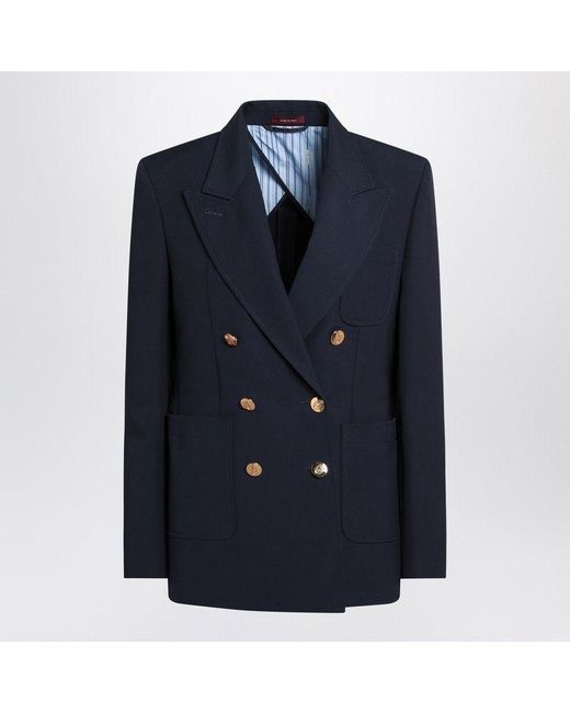 Gucci Blue Double-Breasted Jacket