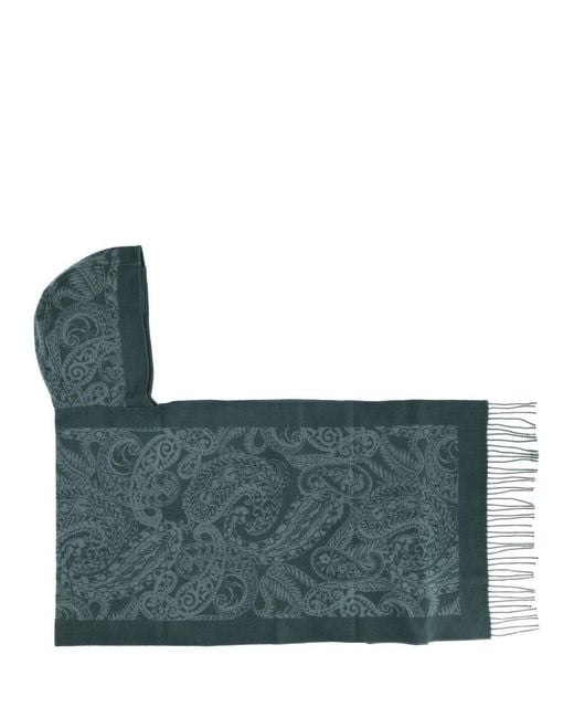 Etro Green Hooded Scarf