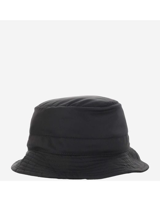Women's Black Nylon Bucket Hat
