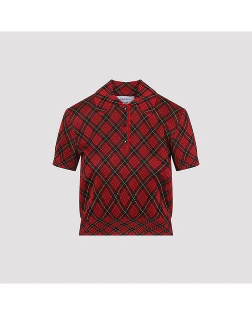 McQueen Red Microcheck Polo