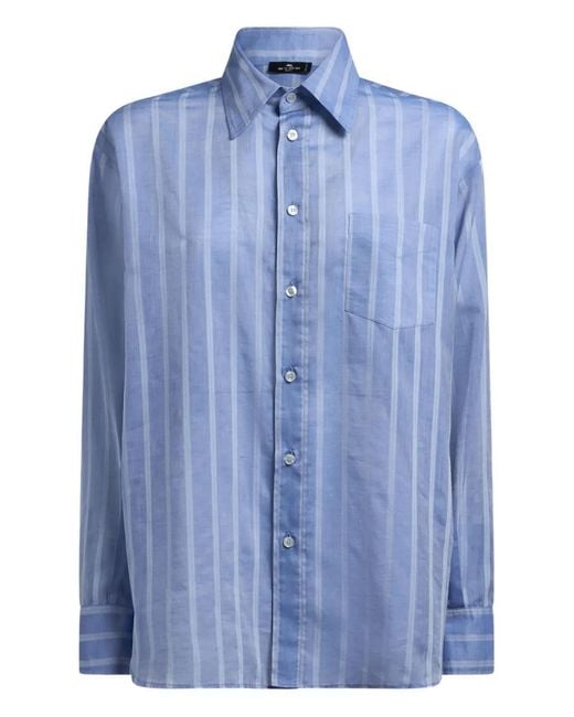 Etro Blue Striped Blouse