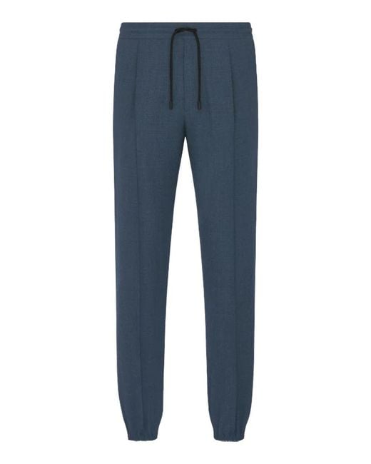Dior Blue Wool Blend Pants for men