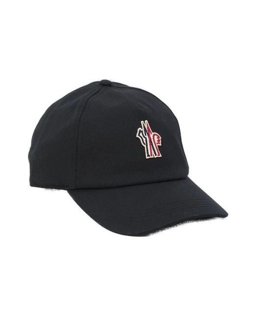 Moncler Black Cotton Baseball Cap for men
