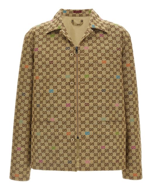 Gucci Brown Gg Canvas Jacket