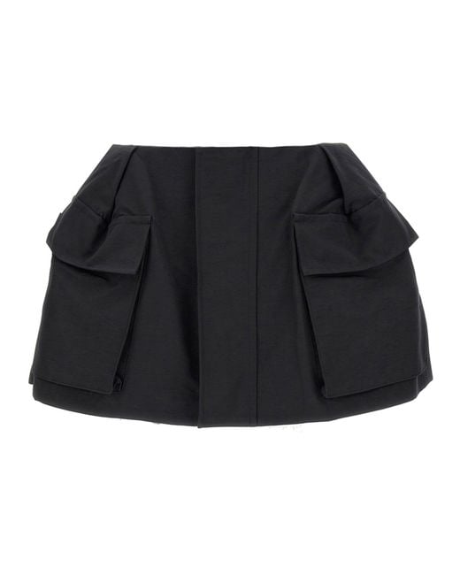 Women's Black Cargo Skort