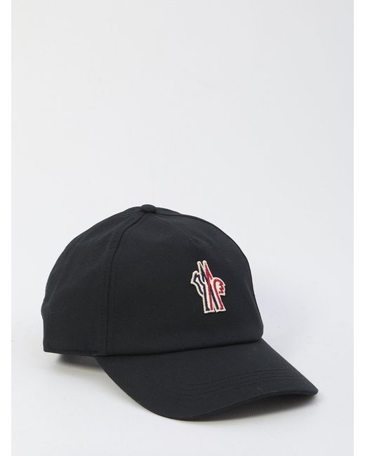 Moncler Black Grenoble Baseball Cap With Logo for men