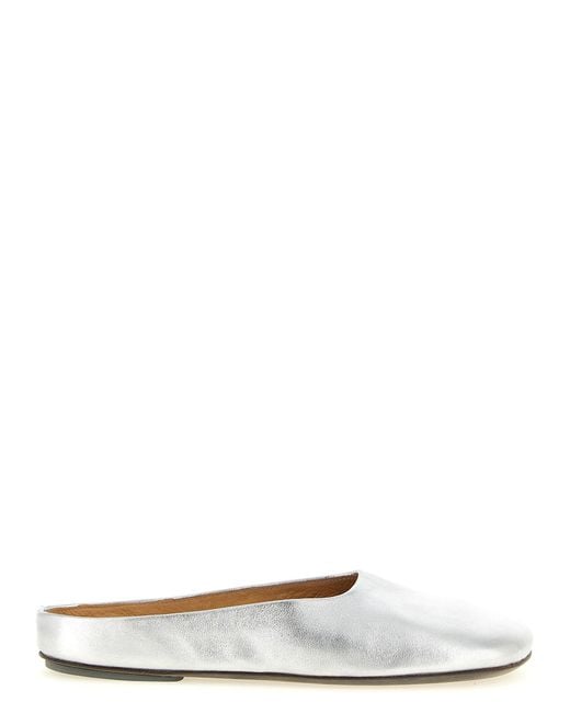 Marsèll White Solid Bama Mules