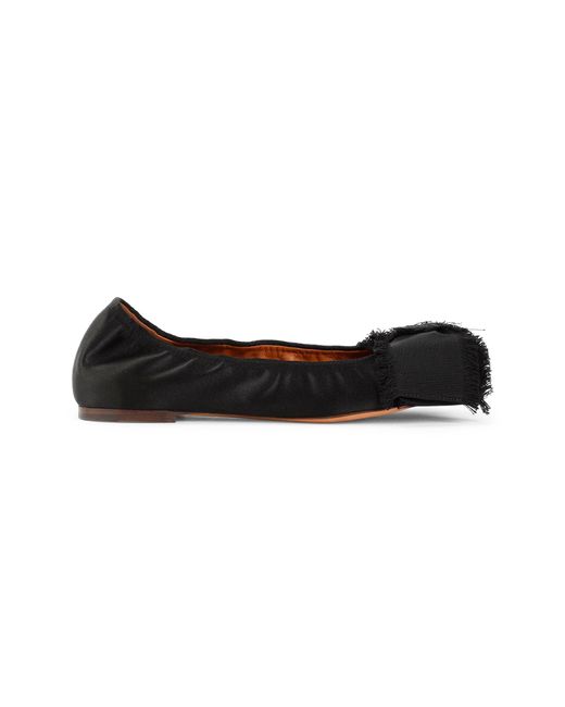 Lanvin Black Bow Ballerinas
