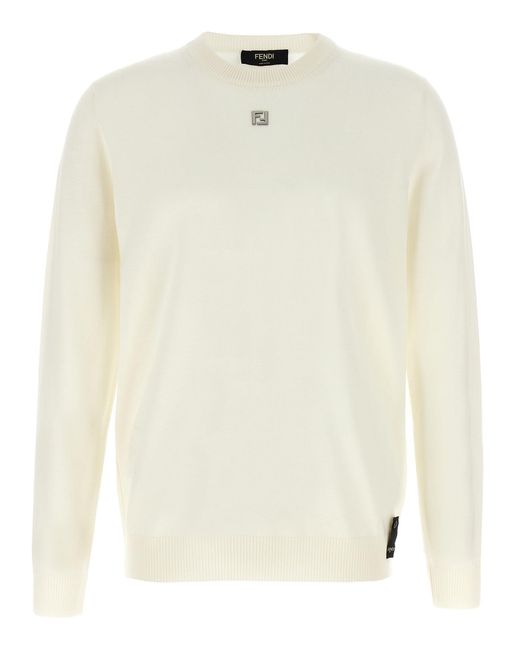 Men's White Wool Sweater