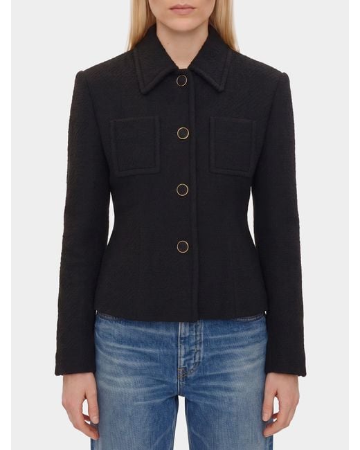 Chloé Black Wool Bouclé Jacket