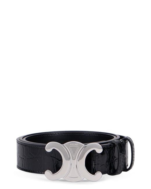 Céline Black Triomphe Belt