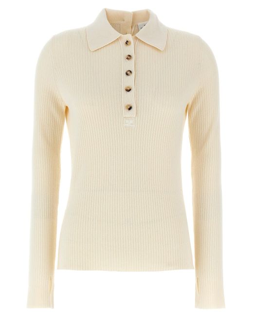 Courreges Natural Cotton Cardigan