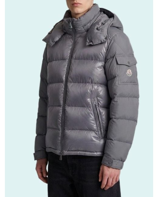 Moncler Gray Short Maya Down Jacket for men