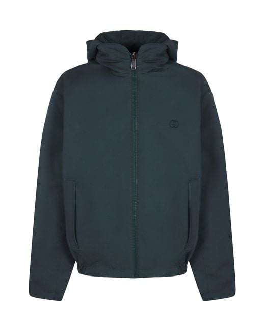 Gucci Blue Reversible Jacket In Ripstop Cotton for men