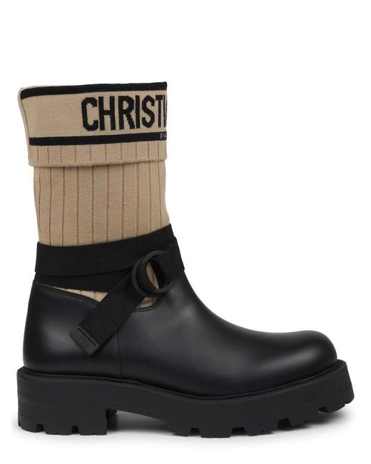 Dior Black Dior Stivale "D-Major" Con Logo