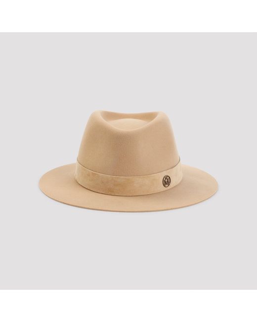 Maison Michel Natural Andre Suede Hat