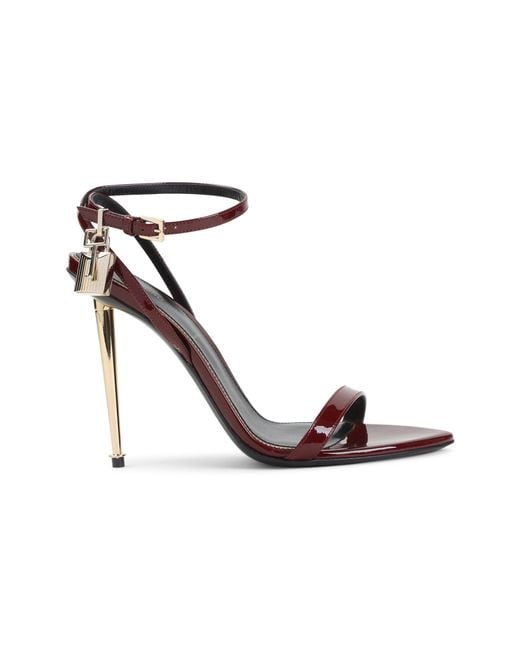 Tom Ford Metallic Patent Leather Pointy Naked Sandals
