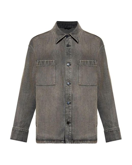 Fendi Gray Jacket Marble Overdye for men