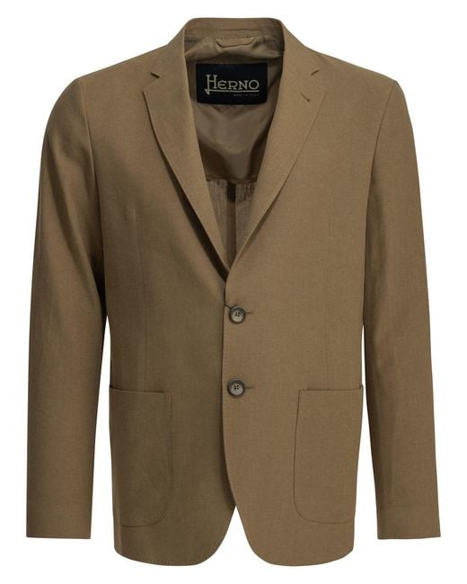 Herno Green Linen Blazer