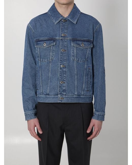 Loewe Blue Anagram Trucker Jacket for men