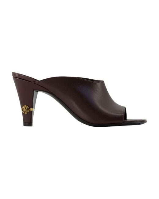 Versace Brown Heeled Mules