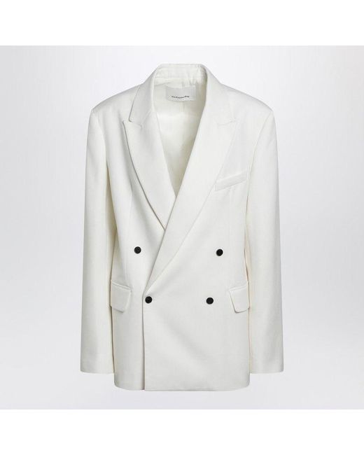Frankie Shop White Doublebreasted Woolblend Jacket