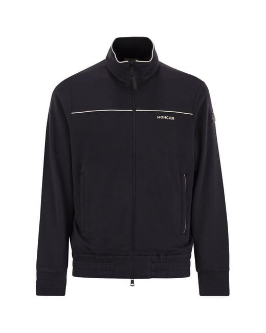 Moncler Blue Zip-Throughs for men