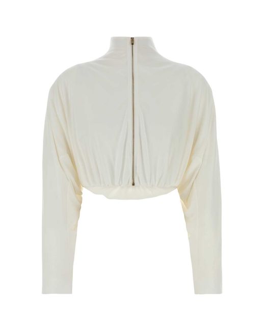 Women's White Alaia Viscose Blend Jacket