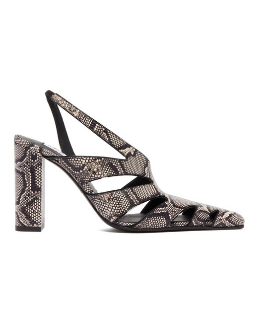 Alaïa Metallic Alaia Snake Engraved Sandals