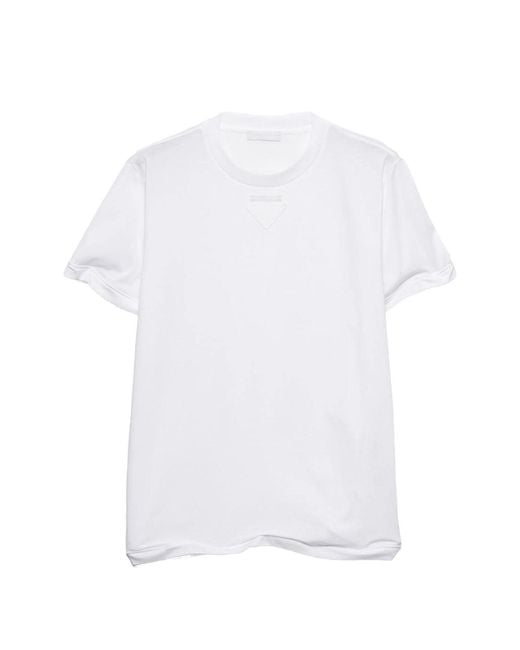 Prada White Girocollo Mc