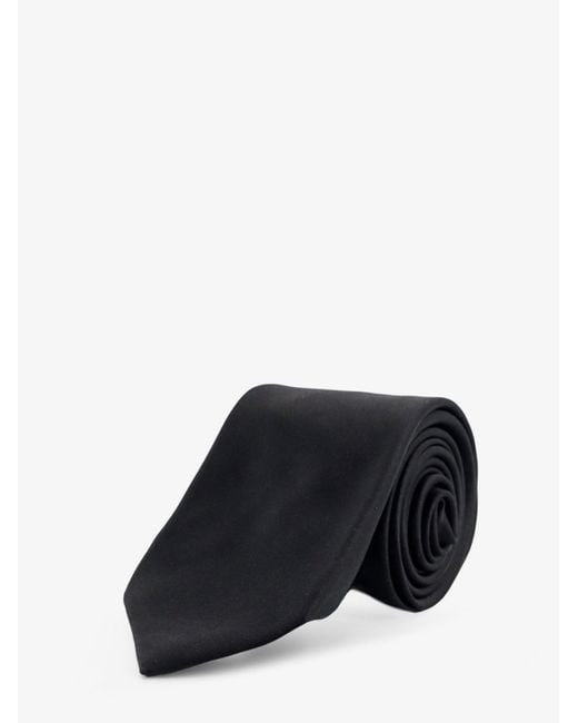 Kiton Black Silk Tie for men
