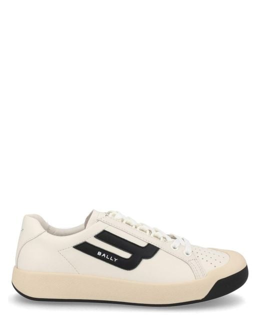 Bally White Logo Sneakers
