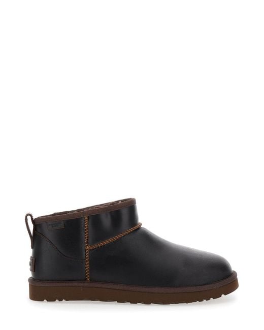 Men's Black Classic Ultra Mini Leather Boots